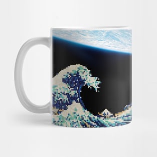 The Great Wave - Hokusai - Pixel Galaxy Mug